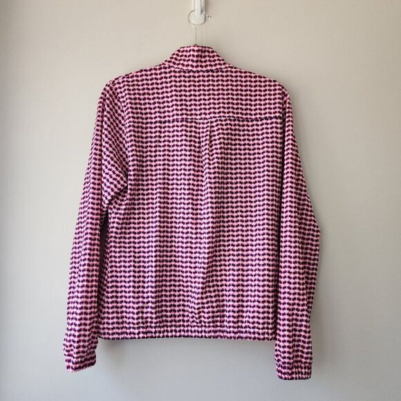 Lady Hagan Full Zip Athletic Jacket | Med | Retro Geo Cherry Red NWT - Picture 6 of 10